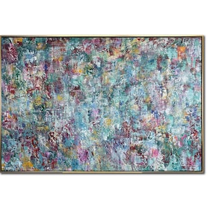 Abstract Colorful Wall Hanging Oil Painting Modern Artwork Original Textured Decor for Home COMPLICATION