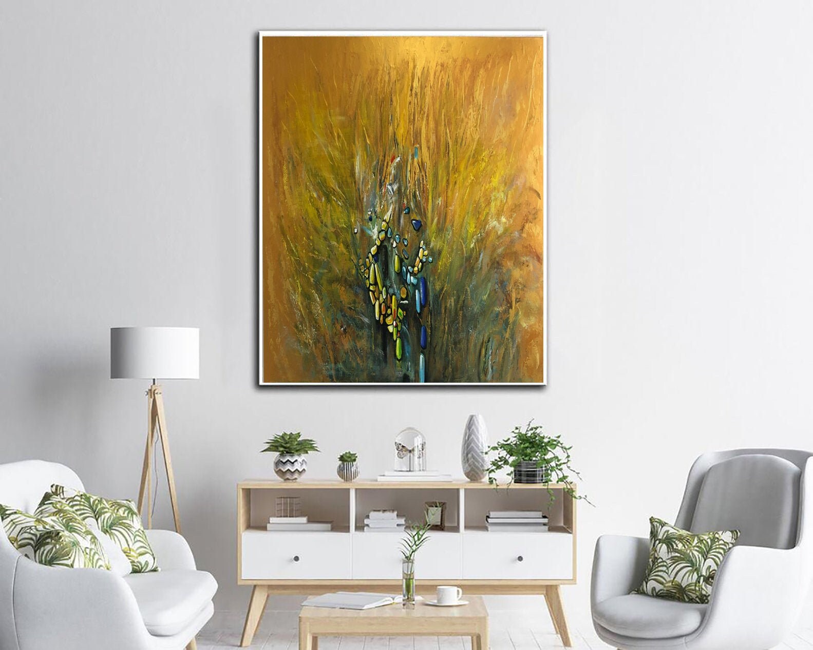 Extra Large Canvas Art Gold Paintings on Canvas Abstract Etsy