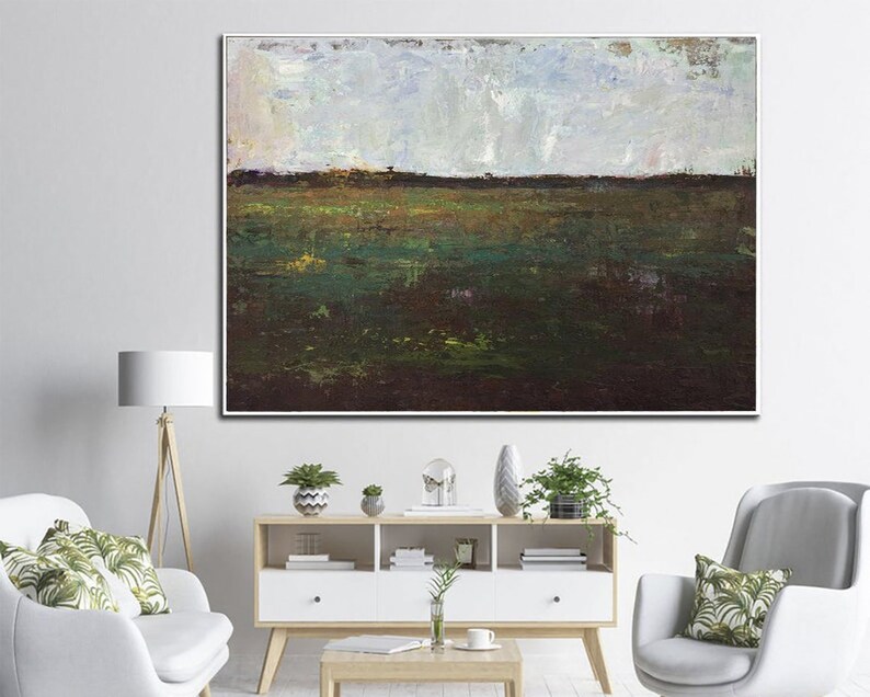 Large Frame Wall Art Landscape Paintings On Canvas Original Etsy