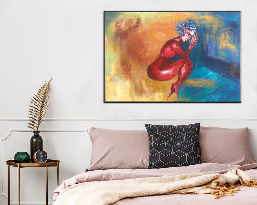 Pintura De Nu Emocional Em Tamanho Grande Retrato Feminino Abstrato pintura-de-nu-emocional-em-tamanho-grande-retrato-feminino-abstrato