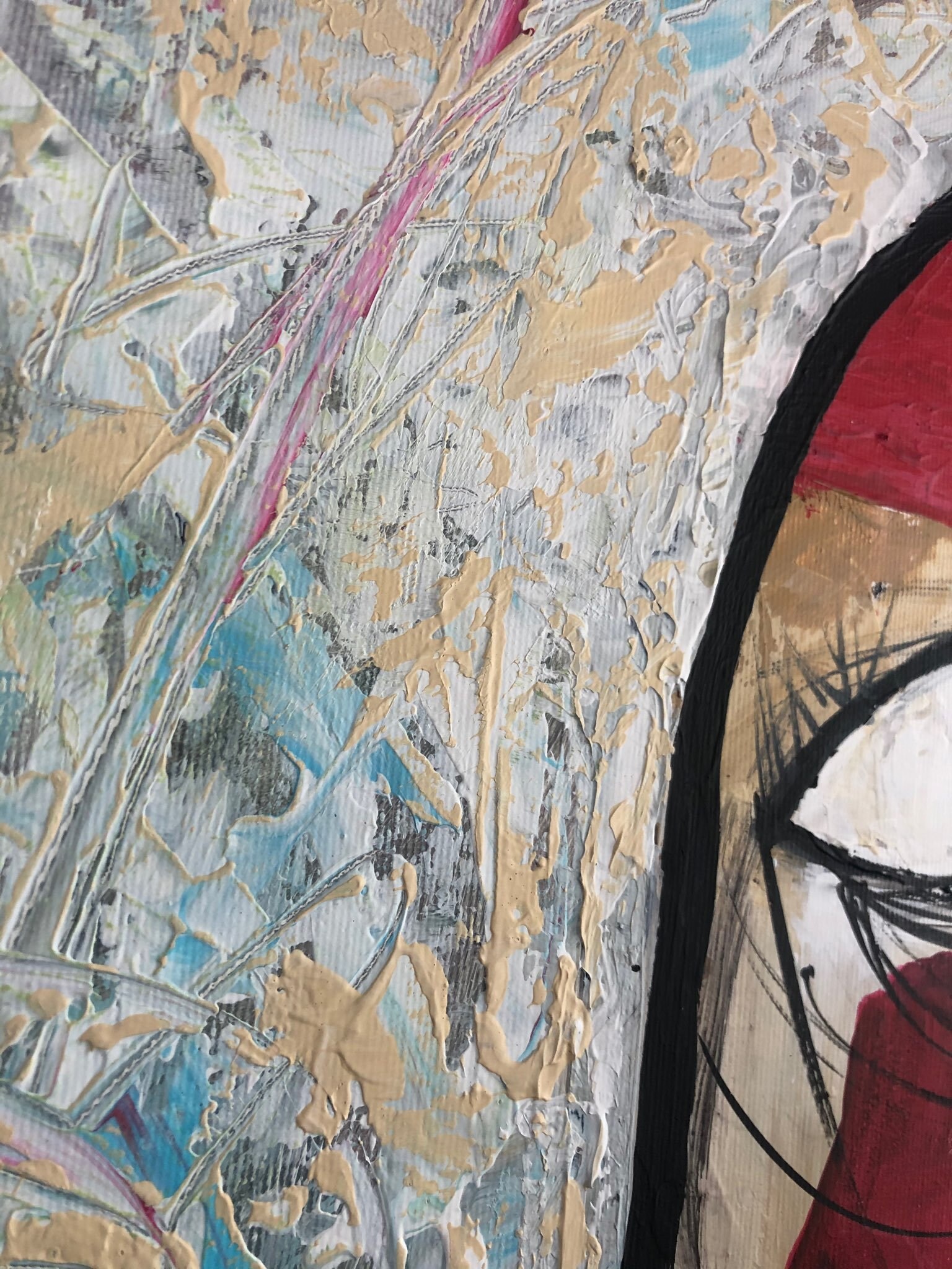 Large Canvas Wall Art Woman Painting Canvas Abstract Painting Etsy