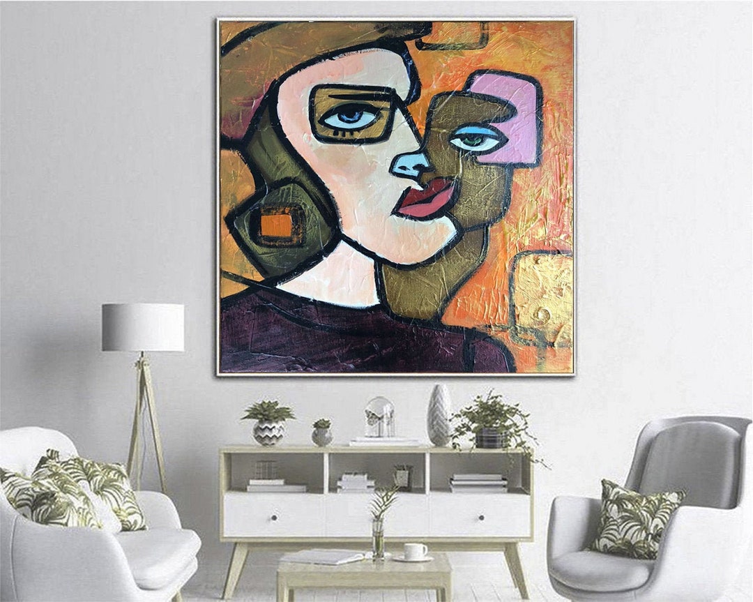 Xl Wall Art Canvas Woman Painting Acrylic Wall Art Painting Abstract