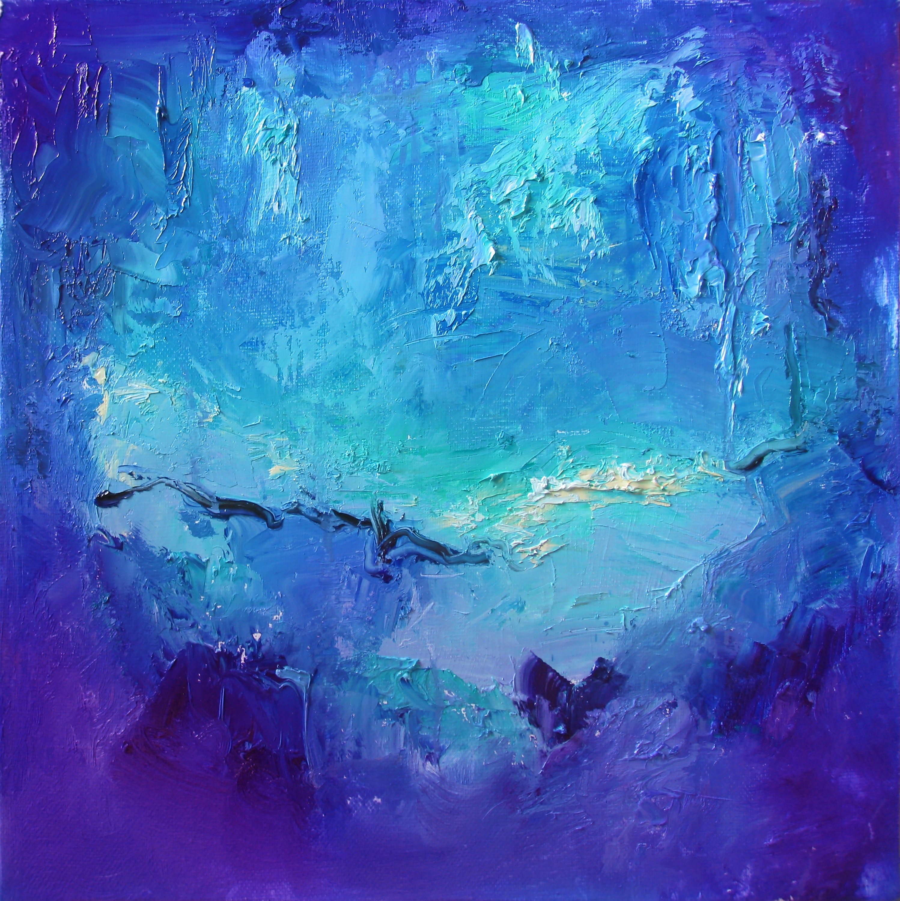 Extra Large Abstract Blue Paintings on Canvas Modern Fine Art Etsy