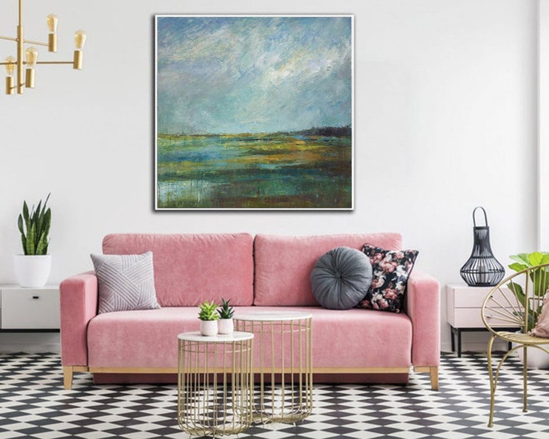 Large Framed Canvas Extra Large Wall Art Landscape Unique Etsy