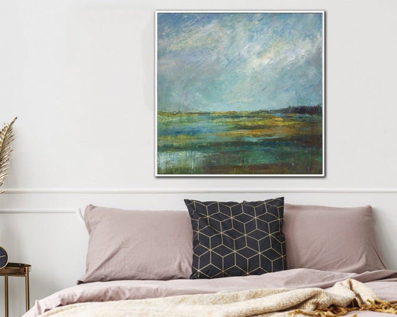 Large Framed Canvas Extra Large Wall Art Landscape Unique Etsy