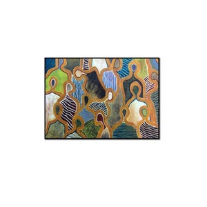 Abstract Painting Colorful People on Canvas Original Oil Painting Contemporary Wall Art Abstract Colorful People for Living Room