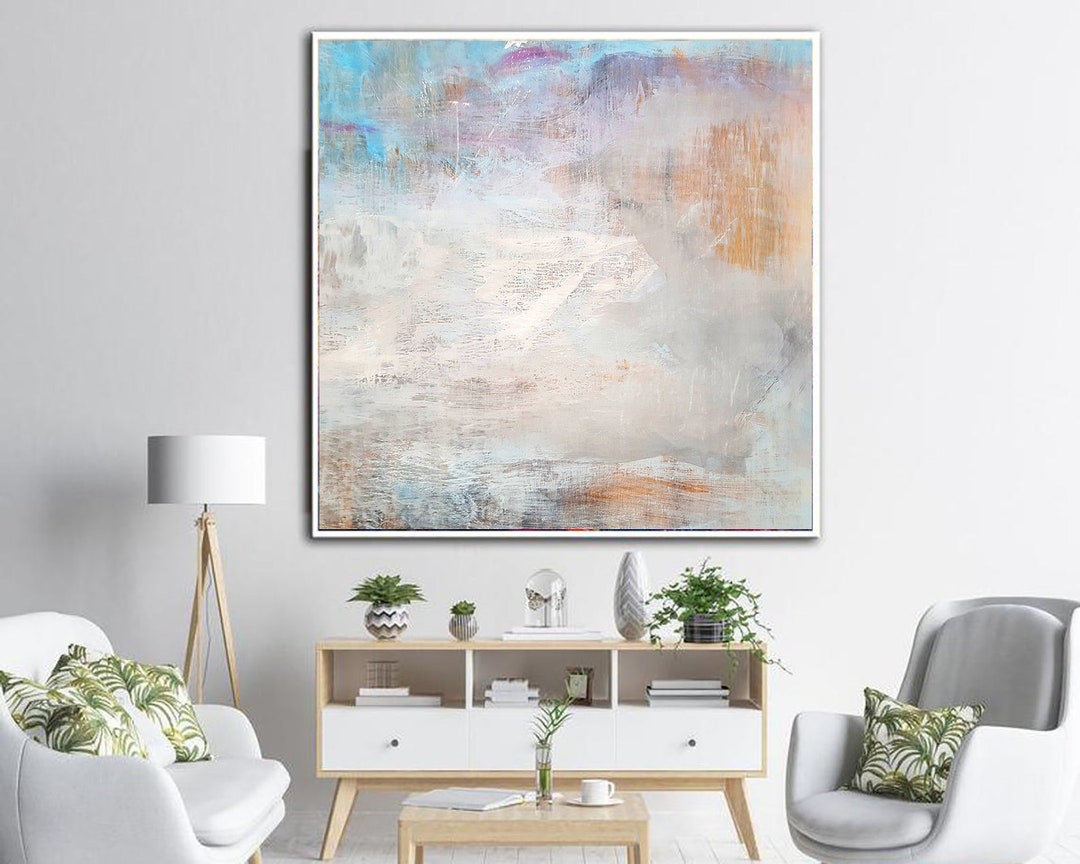 Large Abstract Oil Painting on Canvas: Minimalist Modern Wall Art - Etsy