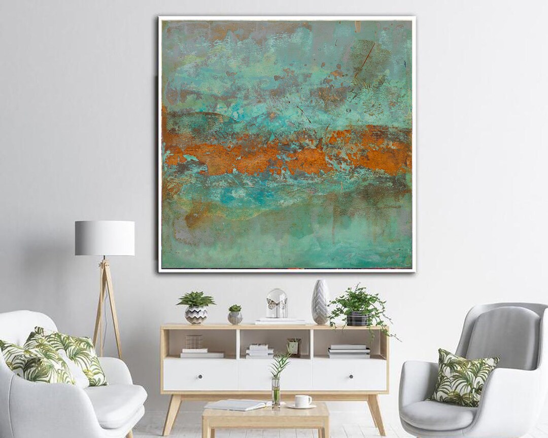 Extra Large Green Wall Art Abstract Green Wall Art Painting Framed