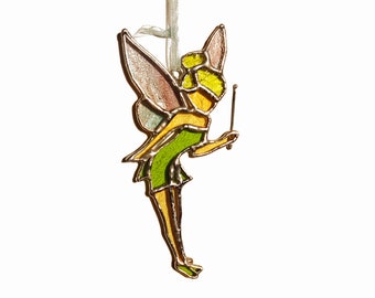 Little Fairy Bell Hanging Decoration Stained glass, Ornament, Window Decoration, Glass Wall Hanging, Home Decor Gift