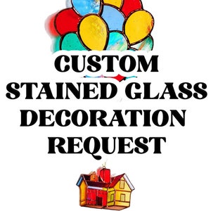 YOUR OWN IDEA!!! Custom movie animation Characters stained glass suncatcher decoration