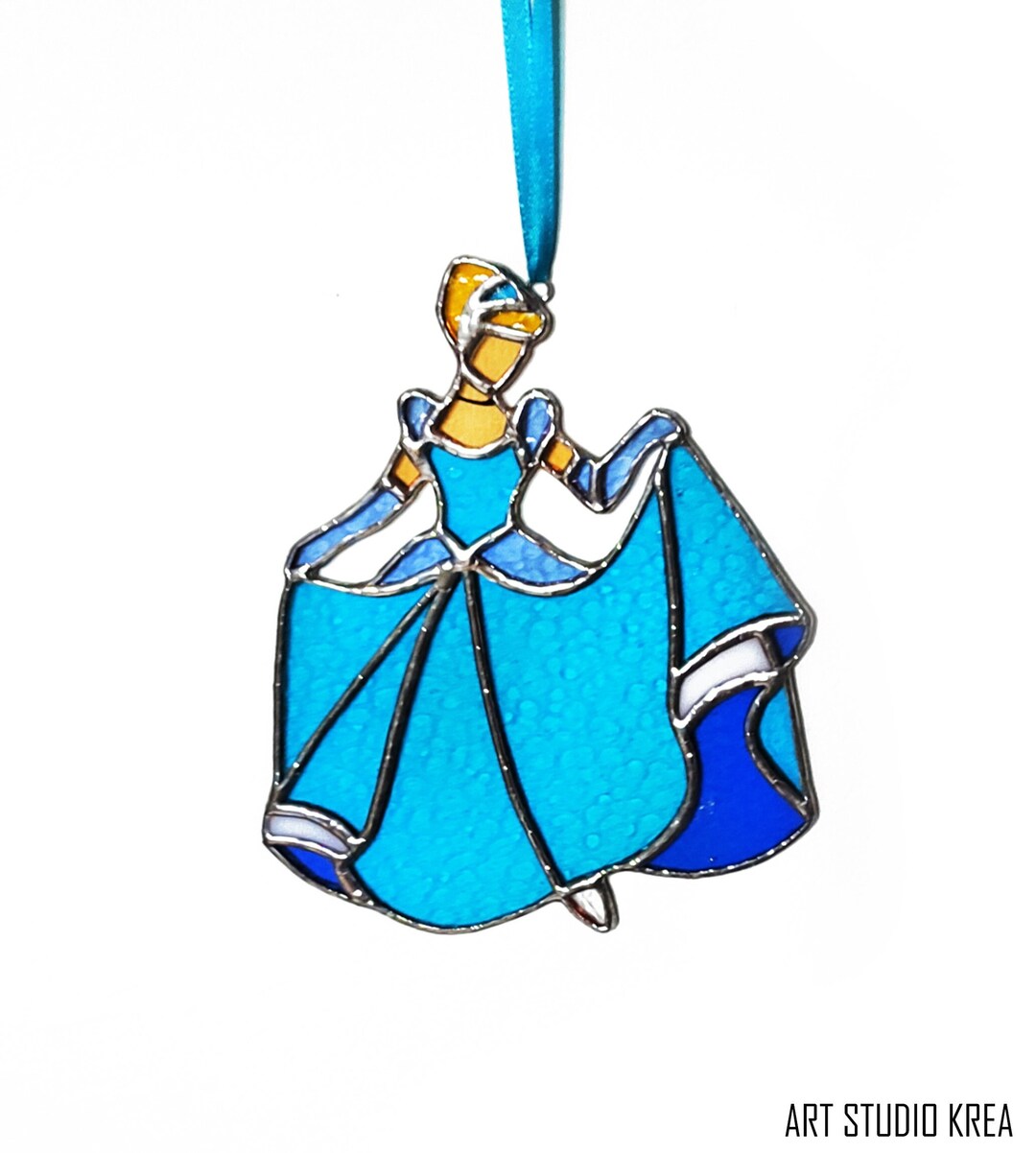 Glass Slipper Princess Hanging Decoration Suncatcher Stained Etsy
