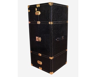 Der "Königliche Kleiderkoffer" Kleidersack Koffer Reise Echtes Geprägtes Leder, 6 Schubladen, Kleiderbügel und Taschen