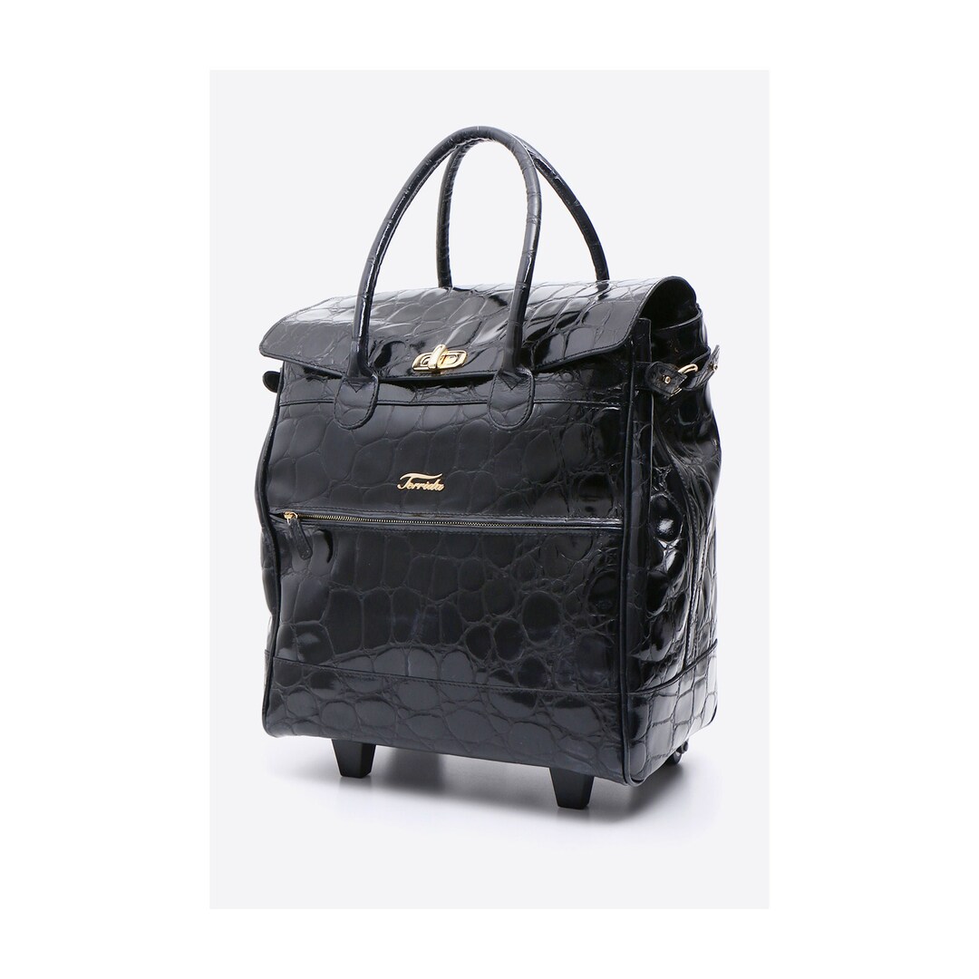 The embossed Wheelie Bag Trolley Suitcase Travel Etsy