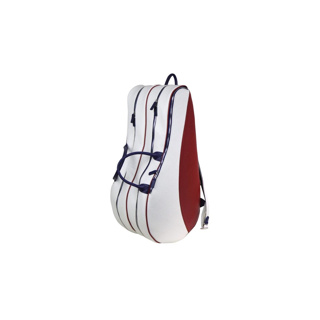 Leather Tennis Backpack 4 Rackets Soft Pebblegrain Waterproof Leather