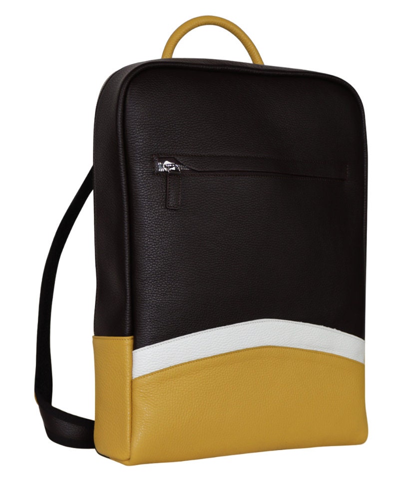 Laptop Backpack Terrida - Handmade in Italy, vegetable tan leather
