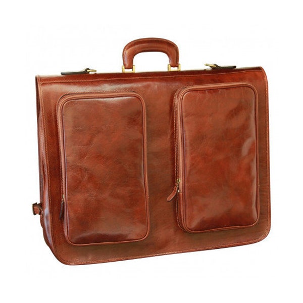 Leather Garment Bag Etsy