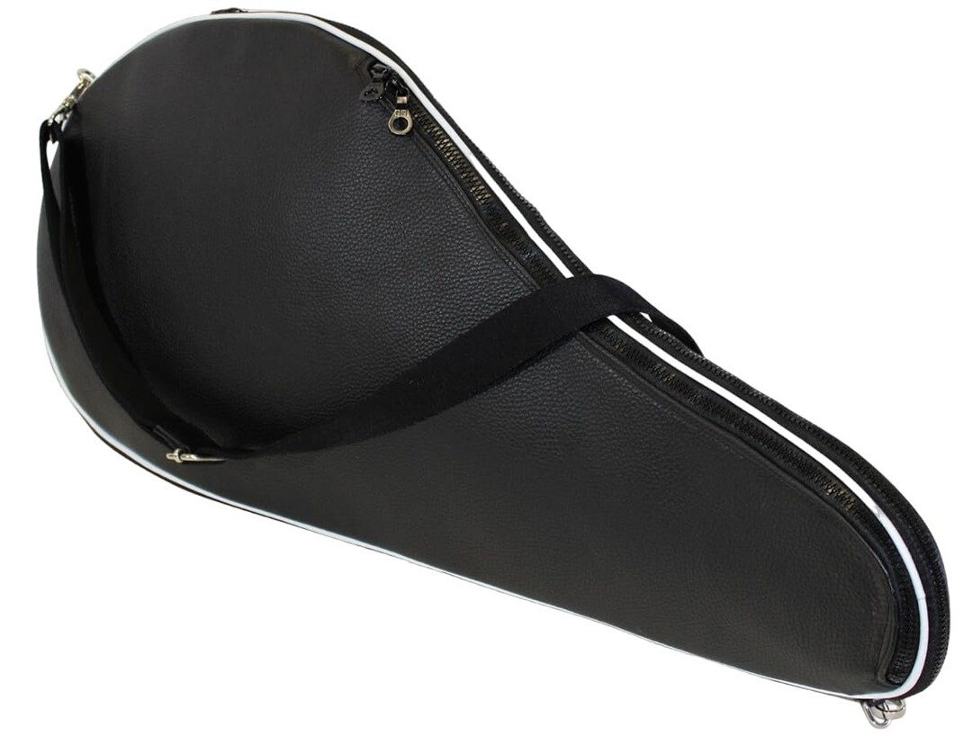 Leather Single Racket Tennis Bag Soft Pebblegrain Italian Etsy