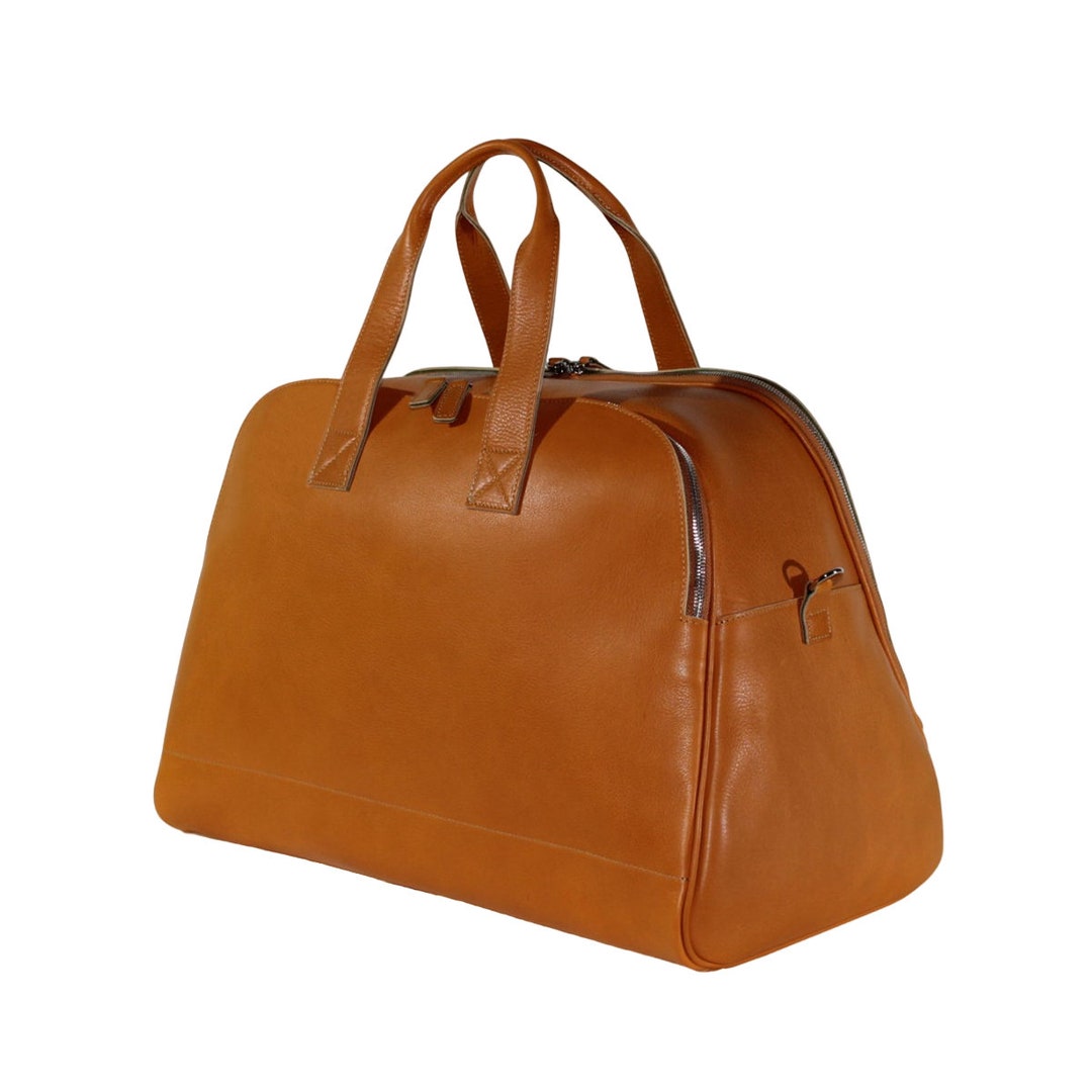 Aviator Leather Duffle Bag Soft Full Grain Leather Luxury Etsy