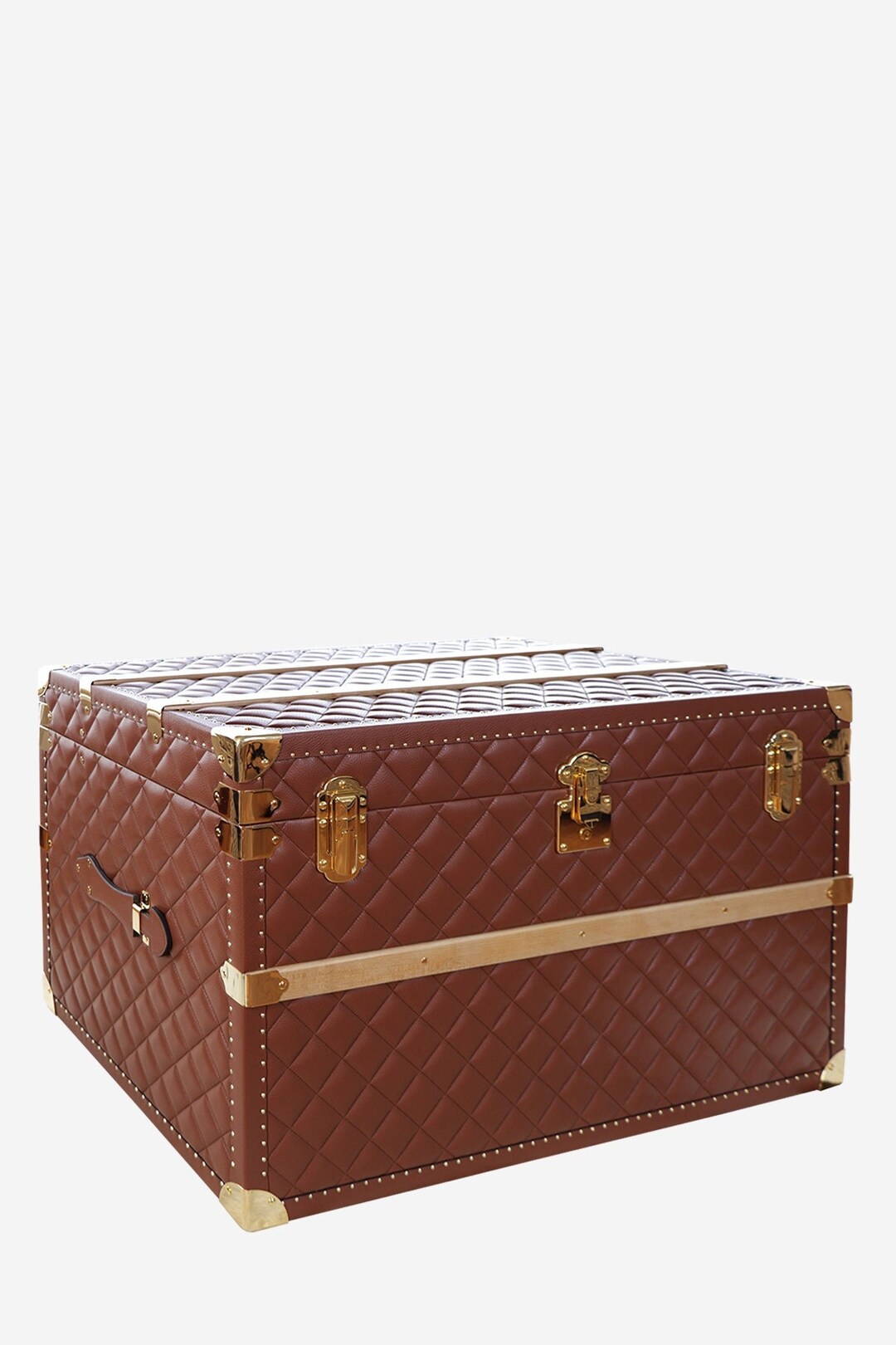 Leather Trunk Garment Bag Suitcase Travel Real Leather & Wood Handmade Etsy