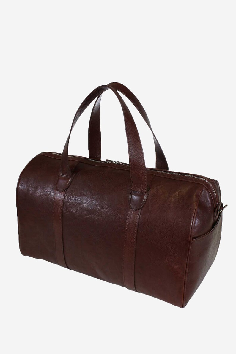 Luxury Travel Duffle Bag Soft Full Grain Leather Italian Etsy