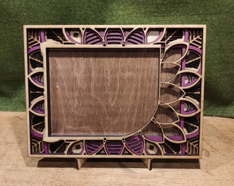 Plum Birchwood Mandala Photo Frame 6"x4" - Skauswood