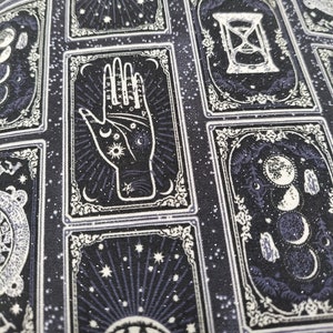 Padded Book Sleeves Glitter Tarot Cards, Mystical Witchy Accessory Tarot Inspired, Tablet Sleeves, Cute Gifts, Lined, No Closure, Handmade image 3