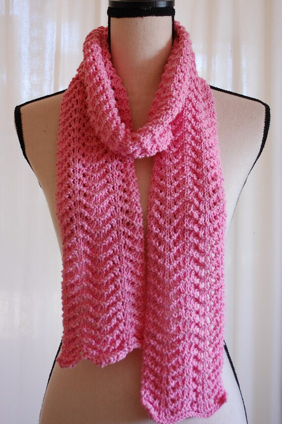 Neck Accessory Hand Knitted Scarf for Women Hand Knitted Scarf Hand Knitted Crochet scarf 100% Cotton Pink Color