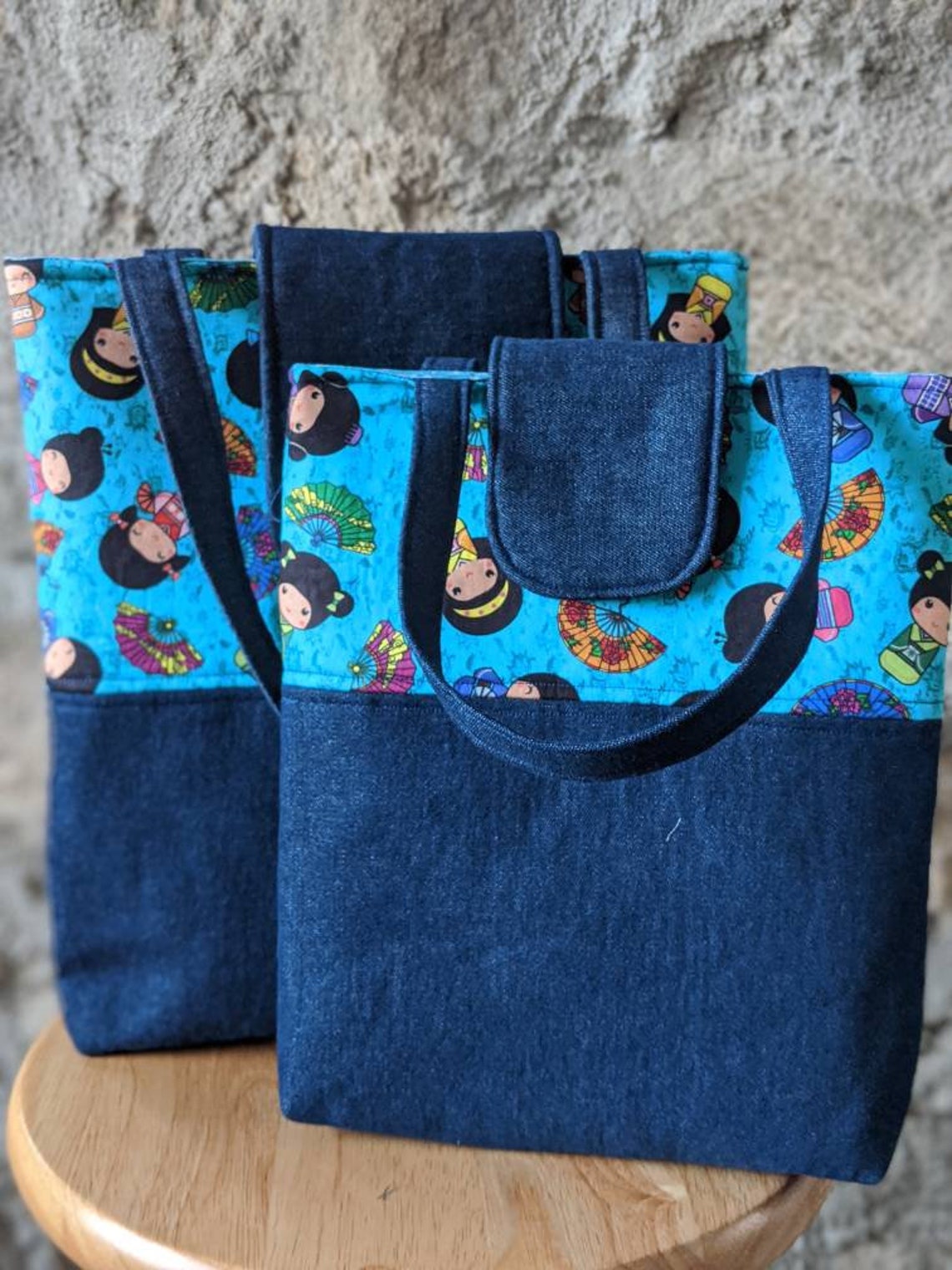 Mom& Daughter Totes / Bag / Matching Purses / Library Bag / Etsy
