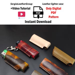 Modèle PDF pour étui à briquet en cuir pour Cricket & Brico, modèle pour porte-briquet fait main, cadeau DIY