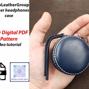 Custodia per cuffie in pelle Custodia per auricolari in pelle Porta auricolari in pelle Modello PDF Portamonete in pelle Organizzatore per auricolari Porta cuffie