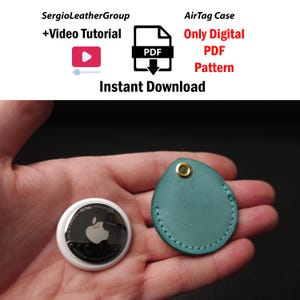Leather magnetic case Case for magnetik key Air Tag leather keyring Leather Keychain Air Tag PDF Pattern Leather Case Apple Air Tag Template