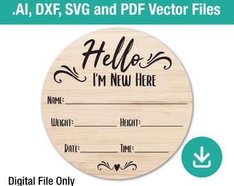 Download Birth Announcement Svg Etsy PSD Mockup Templates