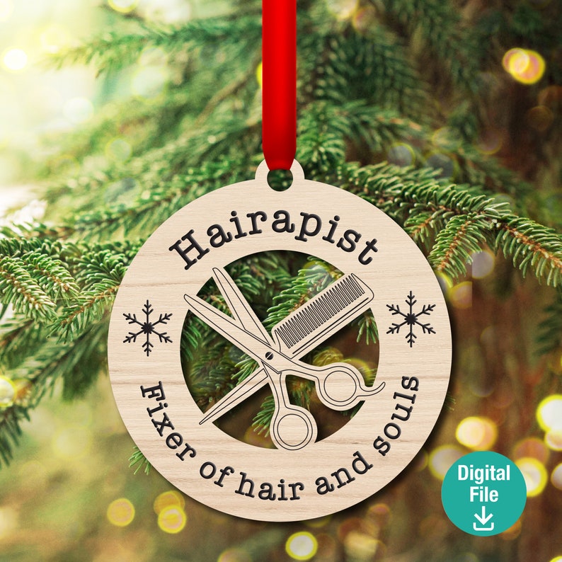 Hairdresser Hair Salons Barber Christmas ornaments Etsy