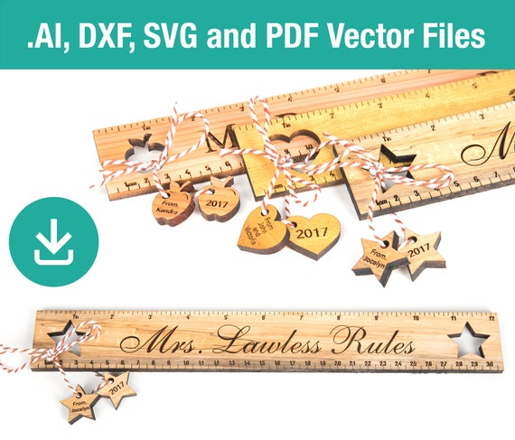 Download Vector File For Laser Cutting Instant Download Laser Engraver Template End Of Year Teacher Gift Cnc Teacher Ruler Plotter Blueprints Patterns Craft Supplies Tools Kromasol Com