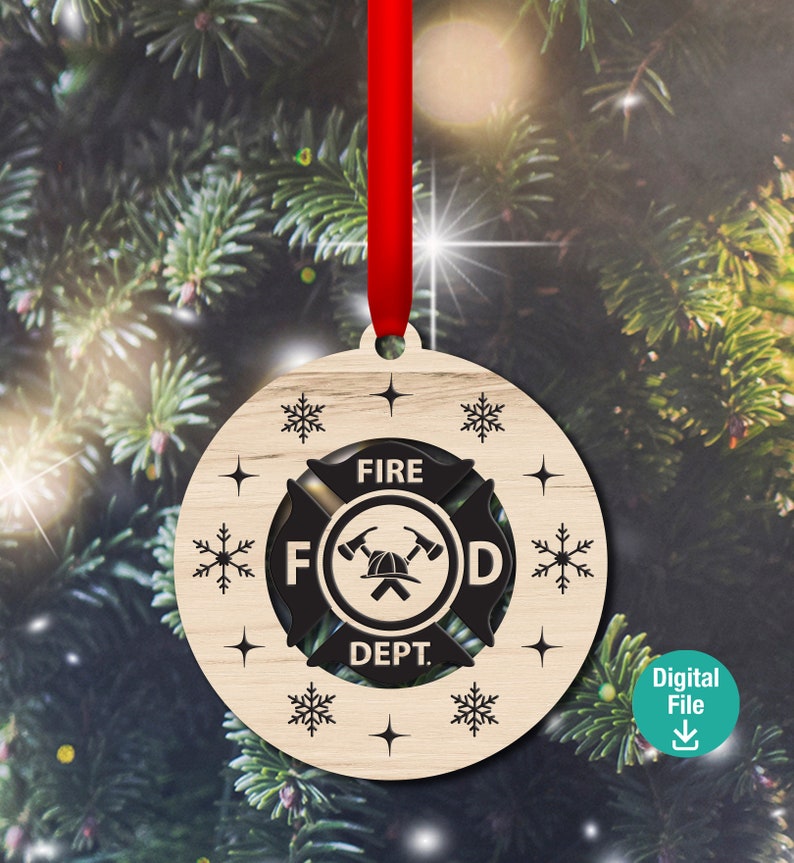 First Responder cut out Christmas ornaments, digital file, laser vector file, svg, pdf, ai, laser, glowforge 2020 Fire police 911 ambulance image 2