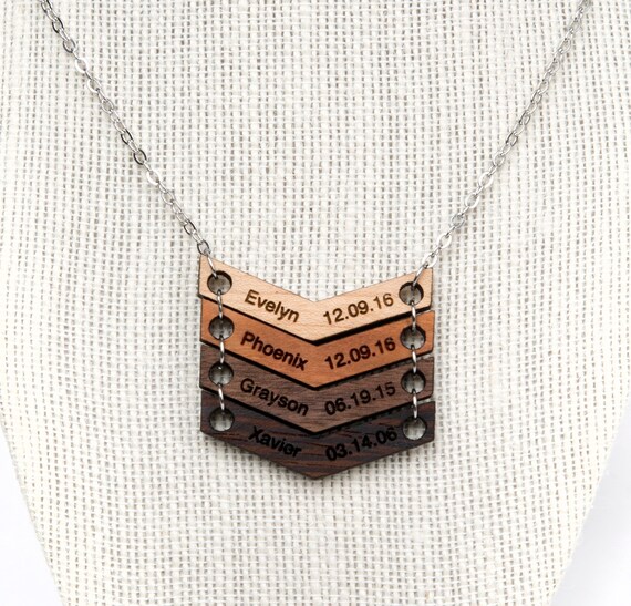 Chevron Necklace Laser Engraver Jewelry Glowforge File Download Pattern Template Vector File for Laser Cutting Jewellery Baby Names Kids Etsy UK