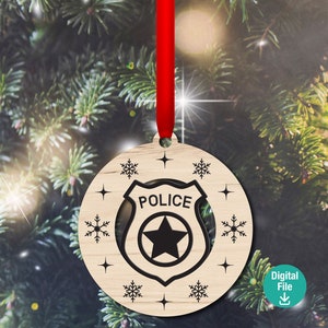 First Responder cut out Christmas ornaments, digital file, laser vector file, svg, pdf, ai, laser, glowforge 2020 Fire police 911 ambulance image 4