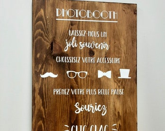 Photobooth stickers - Instructions for use of photobooth - wedding photo stand