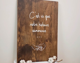 Stickers "c'est ici que notre histoire commence" / "L'aventure commence ici" - Our story begins