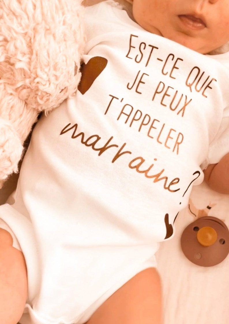 Body do you want to be my godfather/my godmother Godfather godmother request personalized baby bodysuit image 1