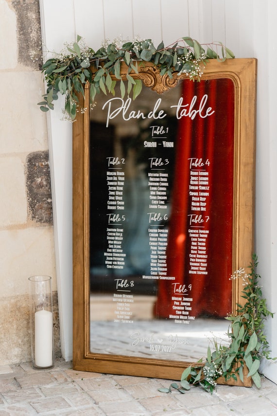Stickers plan de table personnalisé