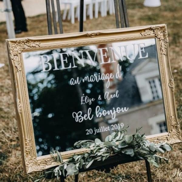 Stickers "Bienvenue au mariage de"