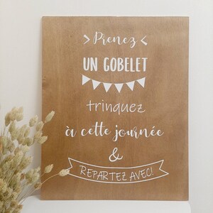 Adesivi per matrimoni "Prendi una tazza" - Pannello decorativo per matrimoni