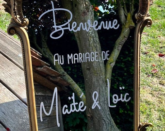 Stickers "Bienvenue au mariage de"