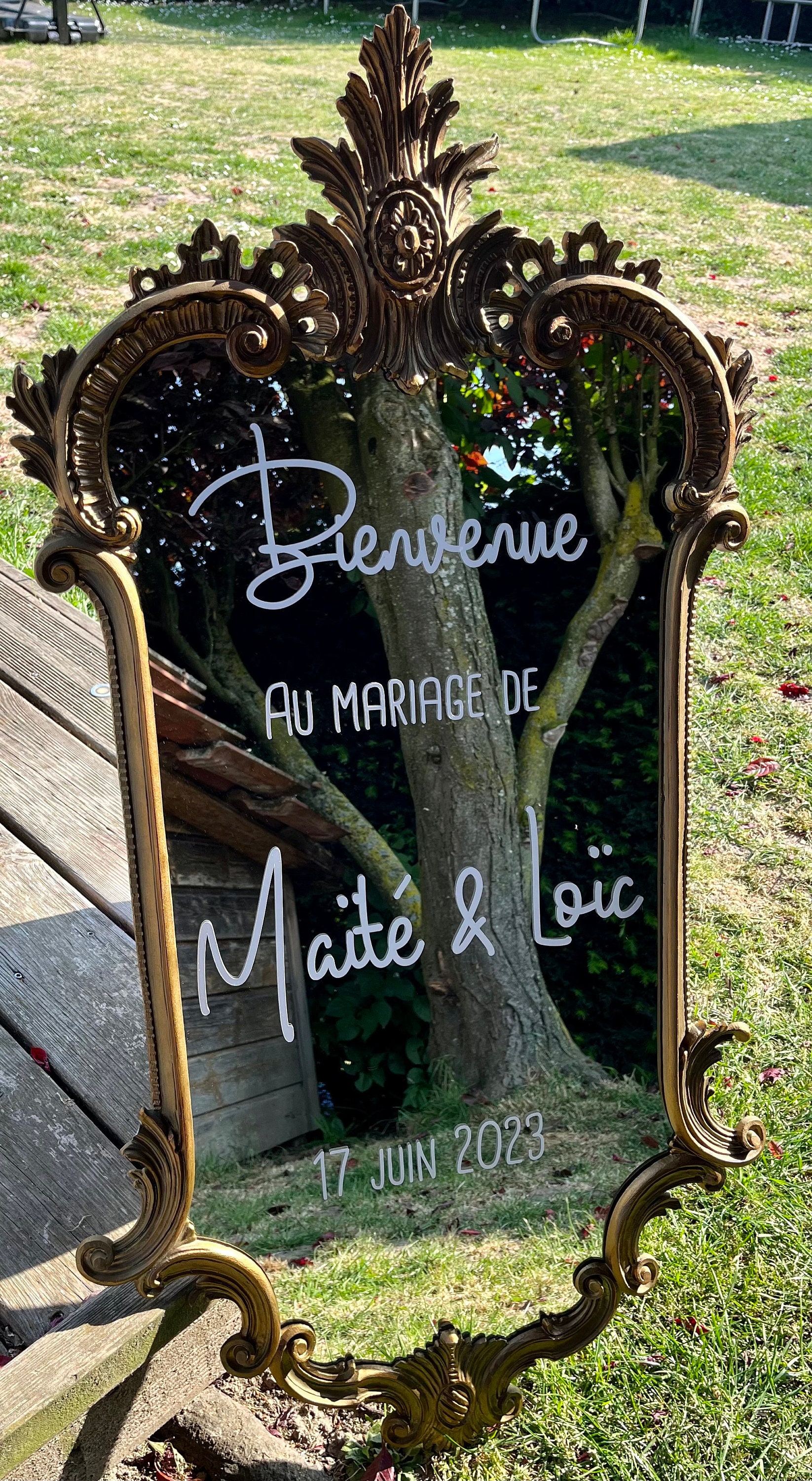 "Welcome to the wedding of" stickers
