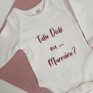 Body do you want to be my godfather/my godmother Godfather godmother request personalized baby bodysuit image 4