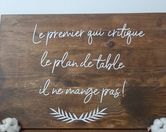 Stickers mariage "plan de table" - Panneau décoratif mariage