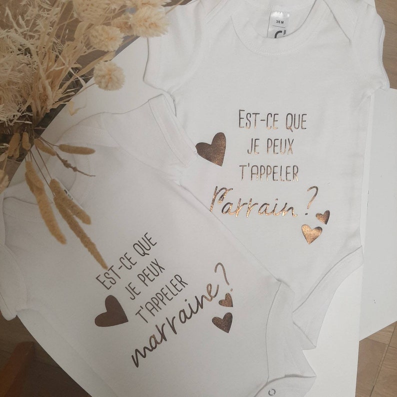 Body do you want to be my godfather/my godmother Godfather godmother request personalized baby bodysuit image 2