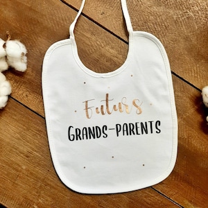 Future grandparents/cousin - pregnancy announcement - personalized bib - future grandpa and grandma, cousin and cousin