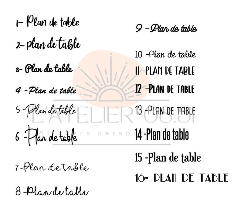 Titre PLAN DE TABLE image 2